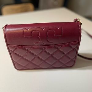 ***SOLD***Tory Burch Mini Fleming Quilted Crossbody Bag